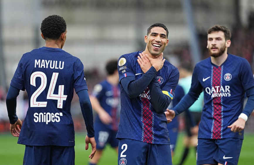 Hakimi Lập Cú Đúp, PSG Quyết Đoán Trở Lại Ngôi Đầu Ligue 1