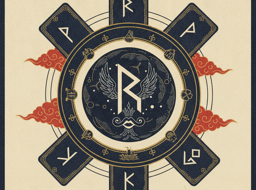 Một viên đá khắc ký tự Rune cổ